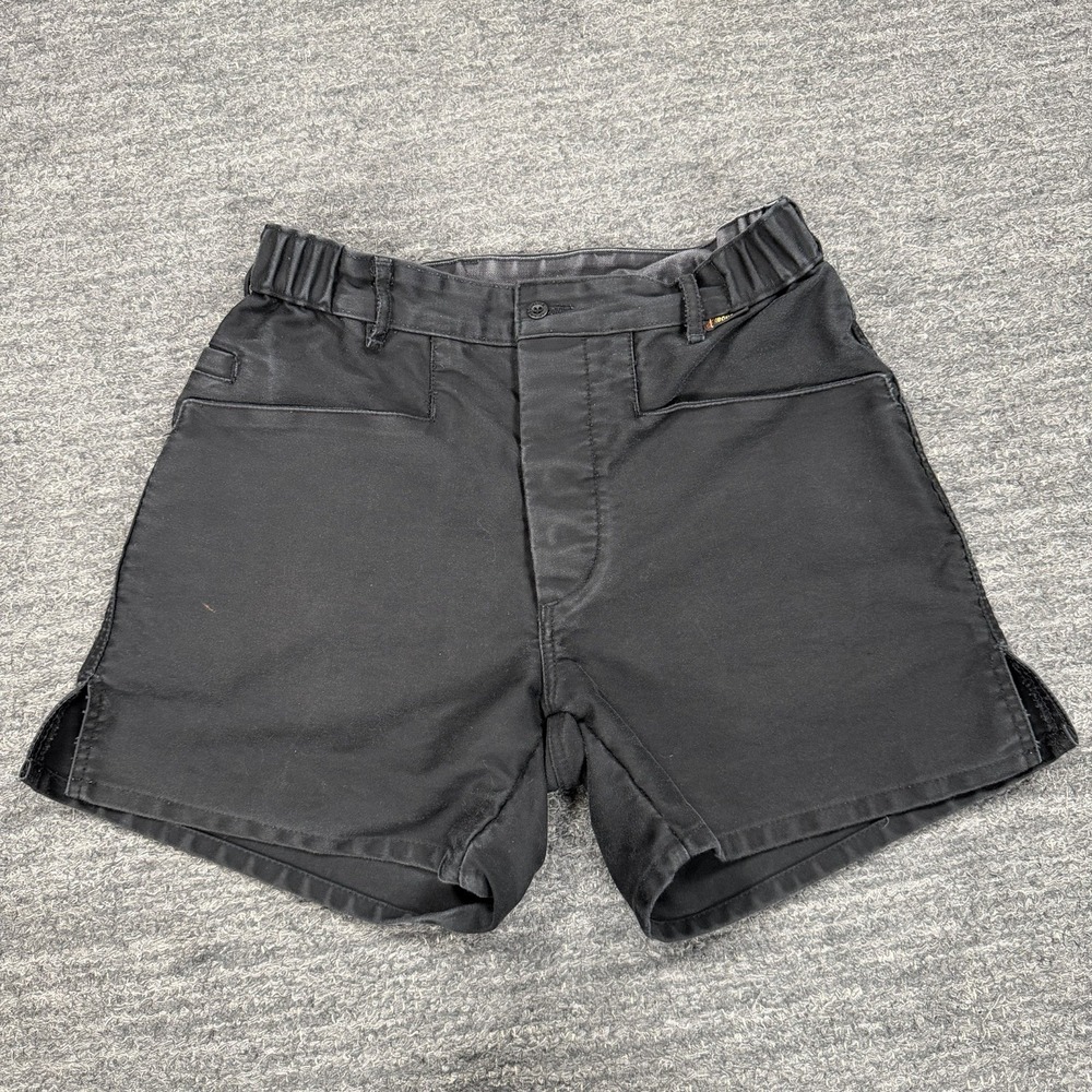 Le Laboureur French Moleskin Work Shorts Men EU40 US30 Black Workwear Canvas